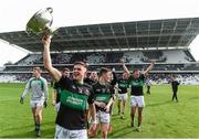 22 October 2017; Colin O’Brien of Nemo Rangers celebrates with the cup after the Cork County Senior Football Championship Final Replay match between St Finbarr's and Nemo Rangers at Páirc Uí Chaoimh in Cork. Photo by Eóin Noonan/Sportsfile