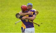 22 October 2017; Bill O'Carroll and Ross O'Carroll of Kilmacud Crokes celebrate their side's victory at the final whistle following the Dublin County Senior Hurling Championship Semi-Final match between Kilmacud Crokes and Lucan Sarsfields at Parnell Park in Dublin. Photo by David Fitzgerald/Sportsfile