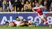 22 October 2017; Christian Lealiifano of Ulster scores his side's first try during the European Rugby Champions Cup Pool 1 Round 2 match between La Rochelle and Ulster at Stade Marcel Deflandre, La Rochelle in France. Photo by John Dickson/Sportsfile