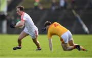 22 October 2017; Alan Dillon of Ballintubber in action against Donie Newcombe of Castlebar Mitchels during the Mayo County Senior Football Championship Final match between Ballintubber and Castlebar Mitchels at Elvery's MacHale Park in Castlebar, Mayo. Photo by Stephen McCarthy/Sportsfile