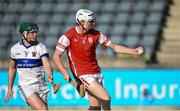 22 October 2017; Colm Cronin of Cuala on his way to scoring his side's second goal despite the attention of Tom Connolly of St Vincent's during the Dublin County Senior Hurling Championship Semi-Final match between Cuala and St Vincent's at Parnell Park in Dublin. Photo by David Fitzgerald/Sportsfile