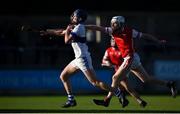 22 October 2017; Sean McCaw of St Vincent's in action against Colm Cronin of Cuala during the Dublin County Senior Hurling Championship Semi-Final match between Cuala and St Vincent's at Parnell Park in Dublin. Photo by David Fitzgerald/Sportsfile