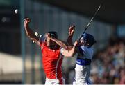 22 October 2017; Mark Schutte of Cuala in action against Sean McCaw of St Vincent's during the Dublin County Senior Hurling Championship Semi-Final match between Cuala and St Vincent's at Parnell Park in Dublin. Photo by David Fitzgerald/Sportsfile