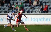 22 October 2017; Con O'Callaghan of Cuala in action against Mark O'Keefe of St Vincent's during the Dublin County Senior Hurling Championship Semi-Final match between Cuala and St Vincent's at Parnell Park in Dublin. Photo by David Fitzgerald/Sportsfile