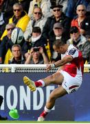 22 October 2017; Christian Lealiifano of Ulster converts his try during the European Rugby Champions Cup Pool 1 Round 2 match between La Rochelle and Ulster at Stade Marcel Deflandre, La Rochelle in France. Photo by John Dickson/Sportsfile