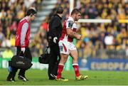 22 October 2017; Wiehahn Herbst of Ulster leaves the pitch injured during the European Rugby Champions Cup Pool 1 Round 2 match between La Rochelle and Ulster at Stade Marcel Deflandre, La Rochelle in France. Photo by John Dickson/Sportsfile