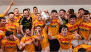 22 October 2017; Castlebar Mitchels players celebrate with the Moclair Cup following the Mayo County Senior Football Championship Final match between Ballintubber and Castlebar Mitchels at Elvery's MacHale Park in Castlebar, Mayo. Photo by Stephen McCarthy/Sportsfile