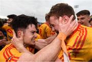 22 October 2017; Cian Costello, left, and Eoghan O'Reilly of Castlebar Mitchels celebrate following the Mayo County Senior Football Championship Final match between Ballintubber and Castlebar Mitchels at Elvery's MacHale Park in Castlebar, Mayo. Photo by Stephen McCarthy/Sportsfile