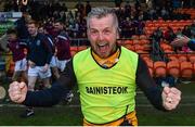 22 October 2017; Slaughtneil manager Michael McShane celebrates at the final whistle of the AIB Ulster GAA Hurling Senior Club Championship Final match between Ballygalget and Slaughtneil at Athletic Grounds in Armagh. Photo by Ramsey Cardy/Sportsfile