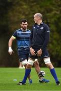 23 October 2017; Leinster's Mick Kearney, left, and Devin Toner, right, during squad training at UCD in Dublin. Photo by Seb Daly/Sportsfile