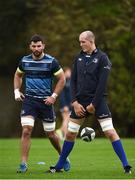 23 October 2017; Leinster's Mick Kearney, left, and Devin Toner, right, during squad training at UCD in Dublin. Photo by Seb Daly/Sportsfile