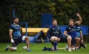 23 October 2017; Leinster's Mick Kearney, left, Sean O'Brien, centre, and Jordi Murphy, right, during squad training at UCD in Dublin. Photo by Seb Daly/Sportsfile