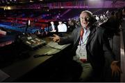12 August 2012; Legendary Irish sports broadcaster Jimmy Magee. London 2012 Olympic Games, Boxing, South Arena 2, ExCeL Arena, Royal Victoria Dock, London, England. Picture credit: David Maher / SPORTSFILE