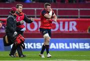 21 October 2017; Peter O’Mahony of Munster holds his shoulder during the European Rugby Champions Cup Pool 4 Round 2 match between Munster and Racing 92 at Thomond Park in Limerick. Photo by Brendan Moran/Sportsfile
