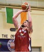 21 October 2017; Jason Killeen of Black Amber Templeogue during the Hula Hoops Men’s Pat Duffy National Cup match between Black Amber Templeogue and Belfast Star at Oblate Hall in Inchicore, Dublin. Photo by Cody Glenn/Sportsfile