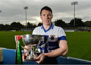23 October 2017; St Vincent's Footballer Eamonn Fennell with the Clerys Perpetual Cup during a Dublin SFC/SHC Finals Media Day at Parnell Park in Dublin. Piaras Ó Mídheach/Sportsfile