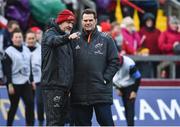 21 October 2017; Munster team manager Niall O'Donovan with Munster director of rugby Rassie Erasmus ahead of the European Rugby Champions Cup Pool 4 Round 2 match between Munster and Racing 92 at Thomond Park in Limerick. Photo by Diarmuid Greene/Sportsfile