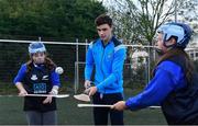 24 October 2017; Dublin hurler Eoghan O’Donnell was in Holy Spirit BNS in Ballymun today at an AIG Heroes event, with pupil Sophie Williams, 11, left, and Rebecca Baker, 12, both from Ballymun. The AIG Heroes initiative is a programme that leverages AIG’s sporting sponsorships to help provide positive role models and build confidence for young people in local communities. Photo by Sam Barnes/Sportsfile