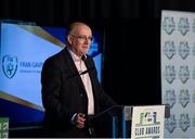 24 October 2017; Fran Gavin, Competition Director, Football Association of Ireland, speaking at the SSE Airtricity League Club Awards at City Hall in Dublin. Photo by Seb Daly/Sportsfile