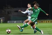 24 October 2017; Katie McCabe of the Republic of Ireland in action against Veronika Sluková of Slovakia during the 2019 FIFA Women's World Cup Qualifier Group 3 match between Slovakia and Republic of Ireland at the National Training Centre in Senec, Slovakia. Photo by Stephen McCarthy/Sportsfile