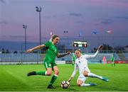 24 October 2017; Leanne Kiernan of the Republic of Ireland in action against Jana Vojteková of Slovakia during the 2019 FIFA Women's World Cup Qualifier Group 3 match between Slovakia and Republic of Ireland at the National Training Centre in Senec, Slovakia. Photo by Stephen McCarthy/Sportsfile