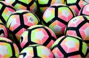 24 October 2017; A detailed view of the Nike FIFA approved match balls prior to the 2019 FIFA Women's World Cup Qualifier Group 3 match between Slovakia and Republic of Ireland at the National Training Centre in Senec, Slovakia. Photo by Stephen McCarthy/Sportsfile
