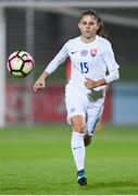 24 October 2017; Veronika Sluková of Slovakia during the 2019 FIFA Women's World Cup Qualifier Group 3 match between Slovakia and Republic of Ireland at the National Training Centre in Senec, Slovakia. Photo by Stephen McCarthy/Sportsfile
