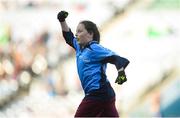 25 October 2017; Isabelle Coogan of Donabate Portrane Educate Together celebrates scoring a goal during day 1 of the Allianz Cumann na mBunscol Finals at Croke Park in Dublin. Photo by Cody Glenn/Sportsfile