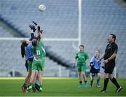 25 October 2017; The opening throw in between Donabate Portrane Educate Together and Glasnevin Educate Together during day 1 of the Allianz Cumann na mBunscol Finals at Croke Park in Dublin. Photo by Cody Glenn/Sportsfile