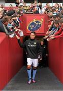 5 August 2012; Samir Nasri, Manchester City, is greeted by supporters before the game. Soccer Friendly, Limerick FC v Manchester City, Thomond Park, Limerick. Picture credit: Diarmuid Greene / SPORTSFILE