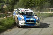 18 August 2012; Darren Gass and Enda Sherry, in their Subaru Impreza, in action during SS10 of the Ulster Rally -  Round 5 of the Irish Tarmac Rally Championship, Antrim. Picture credit: Philip Fitzpatrick / SPORTSFILE
