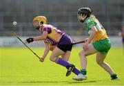 18 August 2012; Lenny Holohan, Wexford, in action against Sheila Sullivan, Offaly. All-Ireland Senior Camogie Championship Semi-Final, Wexford v Offaly, Nowlan Park, Kilkenny. Picture credit: Matt Browne / SPORTSFILE