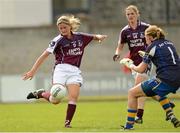 18 August 2012; Aoibheann Daly, Galway, shoots to score her side's first goal. TG4 All-Ireland Ladies Football Senior Championship Quarter-Final, Clare v Galway, St. Brendan's Park, Birr, Co. Offaly. Photo by Sportsfile