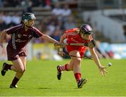 18 August 2012; Anna Geary, Cork, in action against Noreen Coen, Galway. All-Ireland Senior Camogie Championship Semi-Final, Cork v Galway, Nowlan Park, Kilkenny. Picture credit: Matt Browne / SPORTSFILE