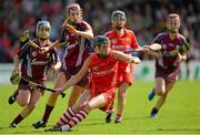 18 August 2012; Gemma O'Connor, Cork, in action against Aislinn Connolly, Galway. All-Ireland Senior Camogie Championship Semi-Final, Cork v Galway, Nowlan Park, Kilkenny. Picture credit: Matt Browne / SPORTSFILE