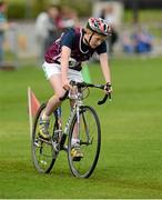 19 August 2012; Ashling NiMhaolain, from the Aran Islands, competing in the Girl's U.14 Cycling on Grass, during the Community Games national finals. Athlone, Co Westmeath. Picture credit: David Maher / SPORTSFILE