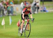 19 August 2012; Emily Birchall, from Fermoy, Co. Cork, competing in the Girl's U.14 Cycling on Grass, during the Community Games national finals. Athlone, Co Westmeath. Picture credit: David Maher / SPORTSFILE
