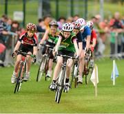 19 August 2012; Orla Daly, from Duagh Lyre, Co. Kerry, leads during the Girl's U.14 Cycling on Grass, during the Community Games national finals. Athlone, Co Westmeath. Picture credit: David Maher / SPORTSFILE
