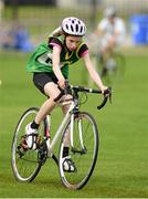 19 August 2012; Orla Daly, from Duagh and Lyre, Co. Kerry, competing in the Girl's U.14 Cycling on Grass, during the Community Games national finals. Athlone, Co Westmeath. Picture credit: David Maher / SPORTSFILE