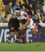 22 October 2017; Rodney Ah You of Ulster is tackled by Botia Veivuke of La Rochelle during the European Rugby Champions Cup Pool 1 Round 2 match between La Rochelle and Ulster at Stade Marcel Deflandre, La Rochelle in France. Photo by John Dickson/Sportsfile