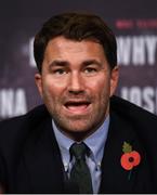 26 October 2017; Promoter Eddie Hearn during the Anthony Joshua and Carlos Takam press conference at the National Museum Cardiff in Cardiff, Wales. Photo by Stephen McCarthy/Sportsfile