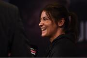 26 October 2017; Katie Taylor during the Anthony Joshua and Carlos Takam undercard press conference at the National Museum Cardiff in Cardiff, Wales. Photo by Stephen McCarthy/Sportsfile