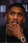 26 October 2017; Anthony Joshua during a press conference at the National Museum Cardiff, ahead of his World Heavyweight Championship bout with Carlos Takam, on October 28, at the Principality Stadium in Cardiff, Wales. Photo by Stephen McCarthy/Sportsfile