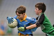 26 October 2017; Seán Keary of St. Mary's BNS Rathfranham in action against Ryan Clancy of St. Mary's BNS Lucan during the Allianz Cumann na mBunscol Finals at Croke Park in Dublin. Photo by Cody Glenn/Sportsfile