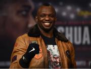 26 October 2017; Dillian Whyte during the Anthony Joshua and Carlos Takam press conference at the National Museum Cardiff in Cardiff, Wales. Photo by Stephen McCarthy/Sportsfile