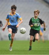 26 October 2017; Dylan Timbs of St. Mary's BNS Rathfarnham in action against Massimo Pappalardo of St. Mary's BNS Lucan during the Allianz Cumann na mBunscol Finals at Croke Park in Dublin. Photo by Cody Glenn/Sportsfile