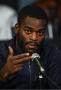 26 October 2017; Joshua Buatsi during the Anthony Joshua and Carlos Takam press conference at the National Museum Cardiff in Cardiff, Wales. Photo by Stephen McCarthy/Sportsfile