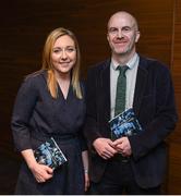27 October 2017; Authors Leanne Blaney and Paul Rouse in attendance at last nights launch of a book and an exhibition to commemorate the centenary of the achievement of the UCD Collegians hurling team in winning the All-Ireland senior hurling championship. The book – UCD Collegians: All-Ireland Champions 1917 – written by Paul Rouse and Leanne Blaney. Photo by David Fitzgerald/Sportsfile