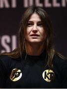 27 October 2017; Katie Taylor prior to weighing in, at the Motorpoint Arena, ahead of her WBA World Lightweight Championship fight against Anahi Sanchez, on October 28, at Principality Stadium in Cardiff, Wales. Photo by Stephen McCarthy/Sportsfile