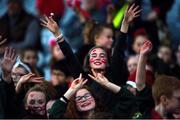 27 October 2017; Gaelscoil Chluain Dolcain fans, during day 3 of the Allianz Cumann na mBunscol Finals at Croke Park, in Dublin. Photo by David Fitzgerald/Sportsfile